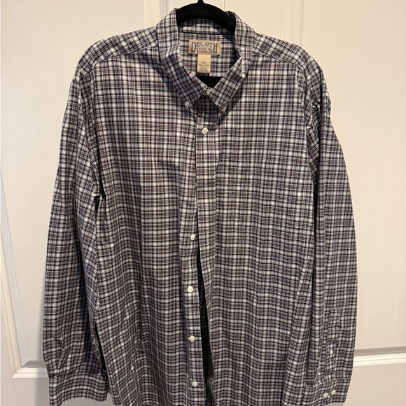 Duluth Men's Brown and White Plaid Shirt - Picture 1 of 2
